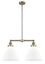 Innovations Lighting 209-AB-G41-L-LED - Cone - 2 Light - 21 inch - Antique Brass - Stem Hung - Island Light