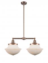 Innovations Lighting 209-AC-G541-LED - Oxford - 2 Light - 25 inch - Antique Copper - Stem Hung - Island Light