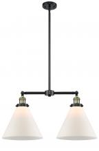 Innovations Lighting 209-BAB-G41-L-LED - Cone - 2 Light - 21 inch - Black Antique Brass - Stem Hung - Island Light