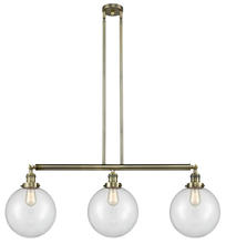 Innovations Lighting 213-AB-G202-10-LED - Beacon - 3 Light - 42 inch - Antique Brass - Stem Hung - Island Light