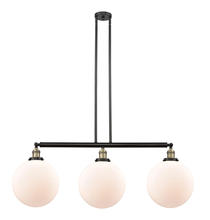 Innovations Lighting 213-BAB-G201-12 - Beacon - 3 Light - 44 inch - Black Antique Brass - Stem Hung - Island Light