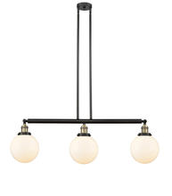 Innovations Lighting 213-BAB-G201-8-LED - Beacon - 3 Light - 41 inch - Black Antique Brass - Stem Hung - Island Light