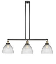 Innovations Lighting 213-BAB-G222-LED - Seneca Falls - 3 Light - 39 inch - Black Antique Brass - Stem Hung - Island Light