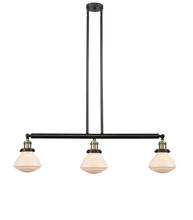 Innovations Lighting 213-BAB-G321-LED - Olean - 3 Light - 39 inch - Black Antique Brass - Stem Hung - Island Light