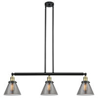 Innovations Lighting 213-BAB-G43-LED - Cone - 3 Light - 40 inch - Black Antique Brass - Stem Hung - Island Light