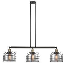 Innovations Lighting 213-BAB-G73-CE - Bell Cage - 3 Light - 42 inch - Black Antique Brass - Stem Hung - Island Light