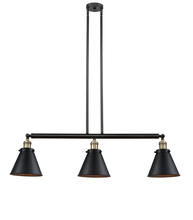 Innovations Lighting 213-BAB-M13-BK-LED - Appalachian - 3 Light - 40 inch - Black Antique Brass - Stem Hung - Island Light