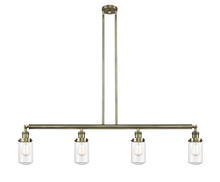 Innovations Lighting 214-AB-G312-LED - Dover - 4 Light - 49 inch - Antique Brass - Stem Hung - Island Light