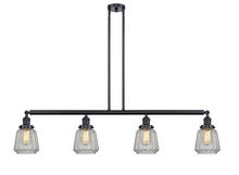 Innovations Lighting 214-BK-G142-LED - Chatham - 4 Light - 51 inch - Matte Black - Stem Hung - Island Light