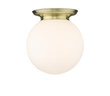 Innovations Lighting 221-1F-AB-G201-14 - Beacon - 1 Light - 14 inch - Antique Brass - Flush Mount