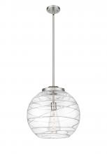 Innovations Lighting 221-1S-SN-G1213-16 - Athens Deco Swirl - 1 Light - 16 inch - Brushed Satin Nickel - Cord hung - Pendant