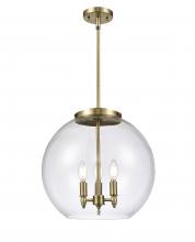 Innovations Lighting 221-3S-AB-G122-16-LED - Athens - 3 Light - 16 inch - Antique Brass - Cord hung - Pendant