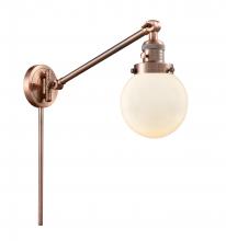 Innovations Lighting 237-AC-G201-6-LED - Beacon - 1 Light - 6 inch - Antique Copper - Swing Arm