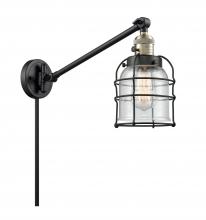  237-BAB-G54-CE-LED - Bell Cage - 1 Light - 8 inch - Black Antique Brass - Swing Arm