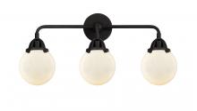 Innovations Lighting 288-3W-BK-G201-6 - Beacon - 3 Light - 24 inch - Matte Black - Bath Vanity Light