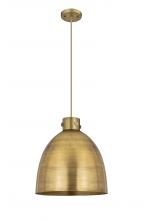 Innovations Lighting 410-1PL-BB-M412-16BB - Newton Bell - 1 Light - 16 inch - Brushed Brass - Cord hung - Pendant