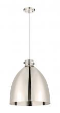 Innovations Lighting 410-1PL-PN-M412-18PN - Newton Bell - 1 Light - 18 inch - Polished Nickel - Cord hung - Pendant