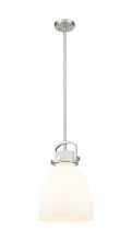  410-1SM-SN-G412-10WH - Newton Bell - 1 Light - 10 inch - Satin Nickel - Mini Pendant