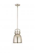  410-1SS-SN-M412-8SN - Newton Bell - 1 Light - 8 inch - Satin Nickel - Mini Pendant