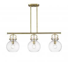 Innovations Lighting 410-3I-BB-G410-10CL - Newton Sphere - 3 Light - 42 inch - Brushed Brass - Island Light