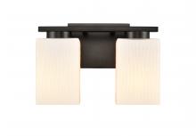 Innovations Lighting 419-2W-BK-W-LED - Juneau - 2 Light - 11 inch - Matte Black - Bath Vanity Light