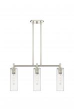 Innovations Lighting 434-3I-PN-G434-12CL - Crown Point - 3 Light - 31 inch - Polished Nickel - Island Light