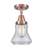 Innovations Lighting 447-1C-AC-G194-LED - Bellmont - 1 Light - 6 inch - Antique Copper - Flush Mount