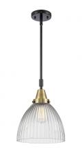 Innovations Lighting 447-1S-BAB-G222-LED - Seneca Falls - 1 Light - 10 inch - Black Antique Brass - Mini Pendant