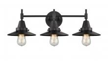 Innovations Lighting 447-3W-BK-M6-BK-LED - Railroad - 3 Light - 26 inch - Matte Black - Bath Vanity Light