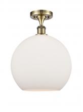 Innovations Lighting 516-1C-AB-G121-12-LED - Athens - 1 Light - 12 inch - Antique Brass - Semi-Flush Mount