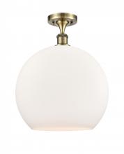 Innovations Lighting 516-1C-AB-G121-14-LED - Athens - 1 Light - 14 inch - Antique Brass - Semi-Flush Mount