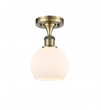 Innovations Lighting 516-1C-AB-G121-6-LED - Athens - 1 Light - 6 inch - Antique Brass - Semi-Flush Mount