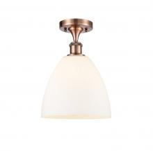 Innovations Lighting 516-1C-AC-GBD-91-LED - Bristol - 1 Light - 9 inch - Antique Copper - Semi-Flush Mount