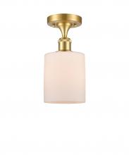 Innovations Lighting 516-1C-SG-G111-LED - Cobbleskill - 1 Light - 5 inch - Satin Gold - Semi-Flush Mount