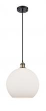 Innovations Lighting 516-1P-BAB-G121-12-LED - Athens - 1 Light - 12 inch - Black Antique Brass - Cord hung - Mini Pendant