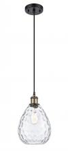 Innovations Lighting 516-1P-BAB-G372-LED - Waverly - 1 Light - 8 inch - Black Antique Brass - Cord hung - Mini Pendant