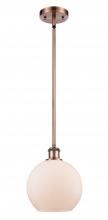 Innovations Lighting 516-1S-AC-G121-LED - Athens - 1 Light - 8 inch - Antique Copper - Mini Pendant