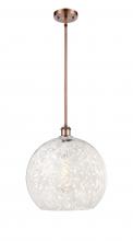 Innovations Lighting 516-1S-AC-G1216-14WM - White Mouchette - 1 Light - 14 inch - Antique Copper - Pendant