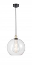 Innovations Lighting 516-1S-BAB-G122-12-LED - Athens - 1 Light - 12 inch - Black Antique Brass - Mini Pendant