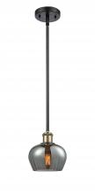 Innovations Lighting 516-1S-BAB-G93-LED - Fenton - 1 Light - 7 inch - Black Antique Brass - Mini Pendant