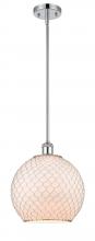  516-1S-PC-G121-10CSN - Farmhouse Chicken Wire - 1 Light - 10 inch - Polished Chrome - Mini Pendant