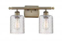 Innovations Lighting 516-2W-AB-G112C-5CL - Cobbleskill - 2 Light - 15 inch - Antique Brass - Bath Vanity Light