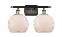 Innovations Lighting 516-2W-BAB-G121-8CSN-LED - Farmhouse Chicken Wire - 2 Light - 18 inch - Black Antique Brass - Bath Vanity Light