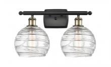 Innovations Lighting 516-2W-BAB-G1213-8-LED - Athens Deco Swirl - 2 Light - 18 inch - Black Antique Brass - Bath Vanity Light