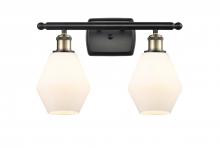 Innovations Lighting 516-2W-BAB-G651-6-LED - Cindyrella - 2 Light - 16 inch - Black Antique Brass - Bath Vanity Light