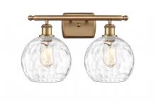 Innovations Lighting 516-2W-BB-G1215-8-LED - Athens Water Glass - 2 Light - 18 inch - Brushed Brass - Bath Vanity Light