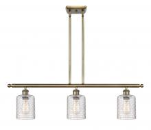 Innovations Lighting 516-3I-AB-G112C-5CL - Cobbleskill - 3 Light - 36 inch - Antique Brass - Cord hung - Island Light