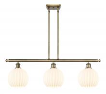 Innovations Lighting 516-3I-AB-G1217-8WV - White Venetian - 3 Light - 36 inch - Antique Brass - Stem Hung - Island Light