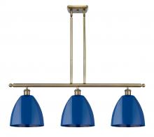 Innovations Lighting 516-3I-AB-MBD-9-BL-LED - Plymouth - 3 Light - 36 inch - Antique Brass - Cord hung - Island Light