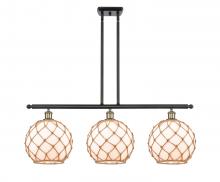 Innovations Lighting 516-3I-BAB-G121-10RB - Farmhouse Rope - 3 Light - 37 inch - Black Antique Brass - Cord hung - Island Light